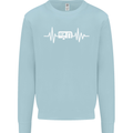 Cararvan Pulse Caravan Caravanning Mens Sweatshirt Jumper Light Blue