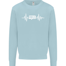Cararvan Pulse Caravan Caravanning Mens Sweatshirt Jumper Light Blue