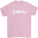 Cararvan Pulse Caravan Caravanning Mens T-Shirt Cotton Gildan Light Pink
