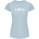 Cararvan Pulse Caravan Caravanning Womens Petite Cut T-Shirt Light Blue