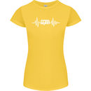 Cararvan Pulse Caravan Caravanning Womens Petite Cut T-Shirt Yellow