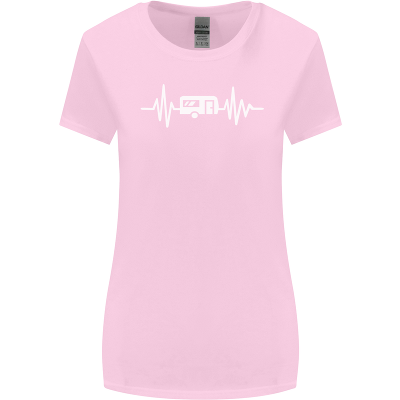 Cararvan Pulse Caravan Caravanning Womens Wider Cut T-Shirt Light Pink