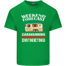 Caravan Weekend Forecast Caravanning Mens Cotton T-Shirt Tee Top Irish Green