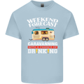 Caravan Weekend Forecast Caravanning Mens Cotton T-Shirt Tee Top Light Blue