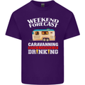 Caravan Weekend Forecast Caravanning Mens Cotton T-Shirt Tee Top Purple