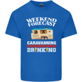 Caravan Weekend Forecast Caravanning Mens Cotton T-Shirt Tee Top Royal Blue