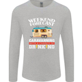 Caravan Weekend Forecast Caravanning Mens Long Sleeve T-Shirt Sports Grey