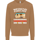 Caravan Weekend Forecast Caravanning Mens Sweatshirt Jumper Caramel Latte