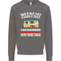 Caravan Weekend Forecast Caravanning Mens Sweatshirt Jumper Charcoal