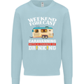 Caravan Weekend Forecast Caravanning Mens Sweatshirt Jumper Light Blue
