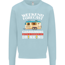 Caravan Weekend Forecast Caravanning Mens Sweatshirt Jumper Light Blue