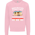 Caravan Weekend Forecast Caravanning Mens Sweatshirt Jumper Light Pink