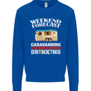 Caravan Weekend Forecast Caravanning Mens Sweatshirt Jumper Royal Blue