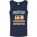 Caravan Weekend Forecast Caravanning Mens Vest Tank Top Navy Blue