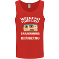 Caravan Weekend Forecast Caravanning Mens Vest Tank Top Red