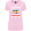 Caravan Weekend Forecast Caravanning Womens Wider Cut T-Shirt Light Pink