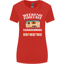 Caravan Weekend Forecast Caravanning Womens Wider Cut T-Shirt Red