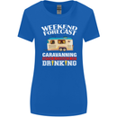 Caravan Weekend Forecast Caravanning Womens Wider Cut T-Shirt Royal Blue