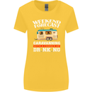 Caravan Weekend Forecast Caravanning Womens Wider Cut T-Shirt Yellow