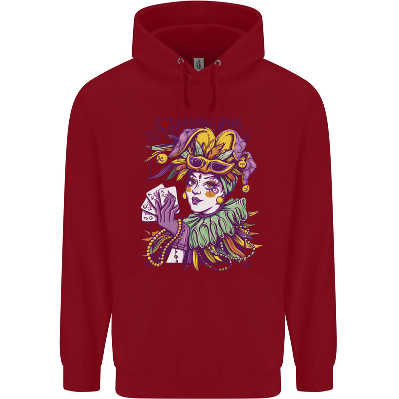 Carnival Its Mardi Gras Childrens Kids Hoodie Red