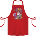 Carnival Its Mardi Gras Cotton Apron 100% Organic Red