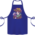 Carnival Its Mardi Gras Cotton Apron 100% Organic Royal Blue