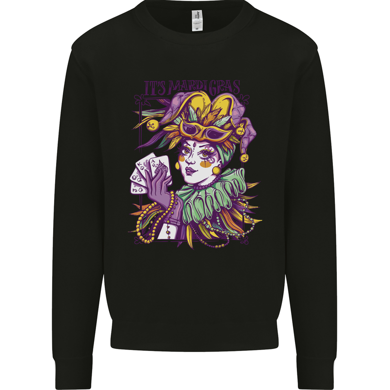 Carnival Its Mardi Gras Kids Sweatshirt Jumper Black