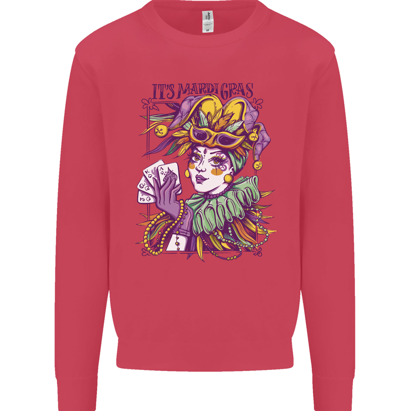 Carnival Its Mardi Gras Kids Sweatshirt Jumper Heliconia