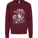 Carnival Its Mardi Gras Kids Sweatshirt Jumper Maroon