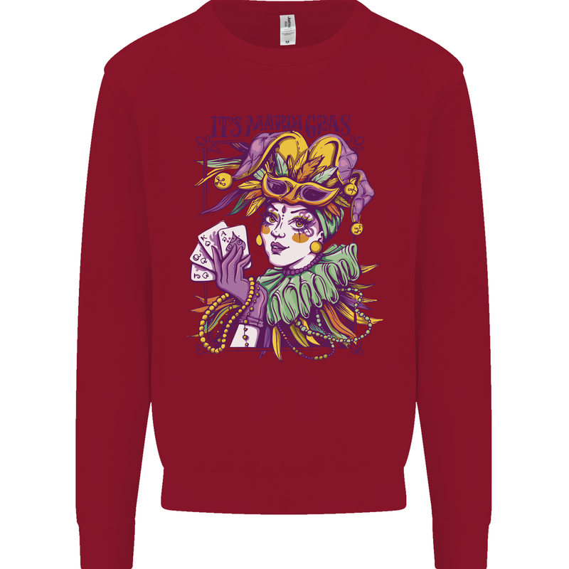 Carnival Its Mardi Gras Kids Sweatshirt Jumper Red