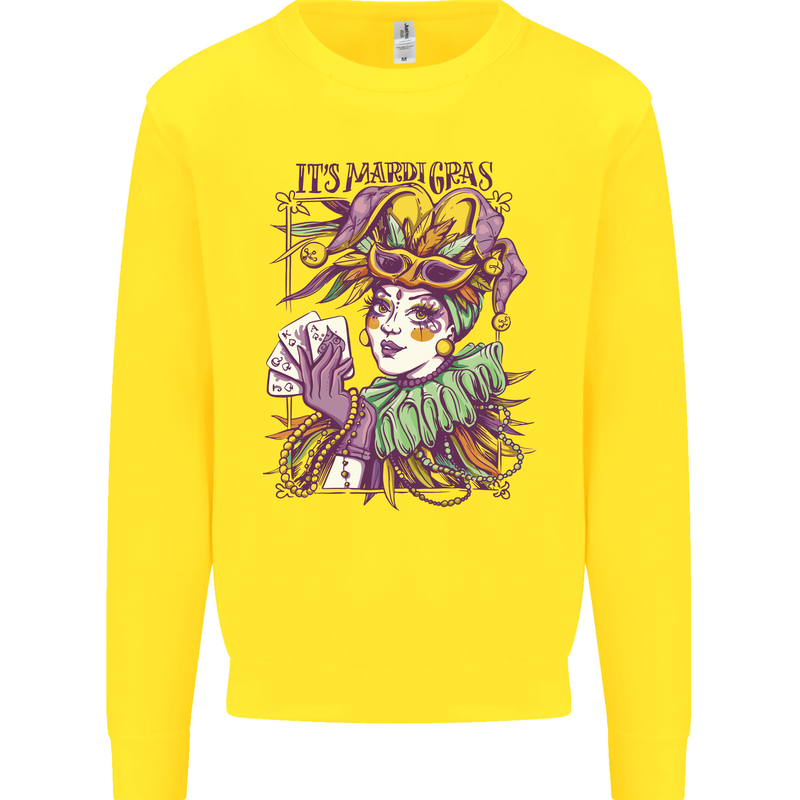Carnival Its Mardi Gras Kids Sweatshirt Jumper Yellow
