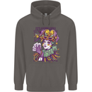 Carnival Its Mardi Gras Mens 80% Cotton Hoodie Charcoal