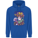 Carnival Its Mardi Gras Mens 80% Cotton Hoodie Royal Blue