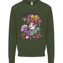 Carnival Its Mardi Gras Mens Sweatshirt Jumper Forest Green
