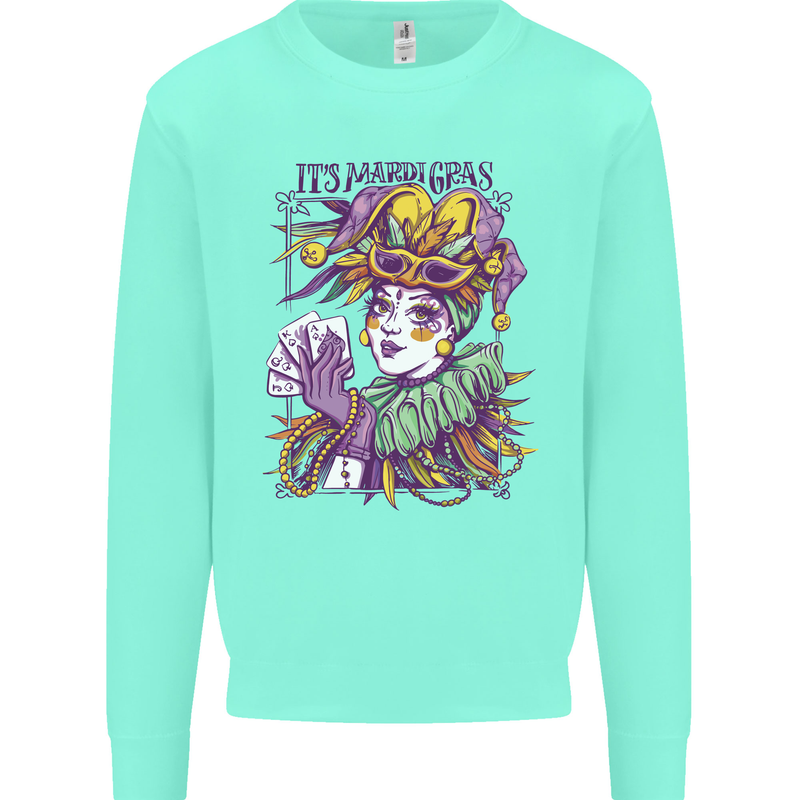 Carnival Its Mardi Gras Mens Sweatshirt Jumper Peppermint