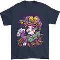 Carnival Its Mardi Gras Mens T-Shirt 100% Cotton Navy Blue