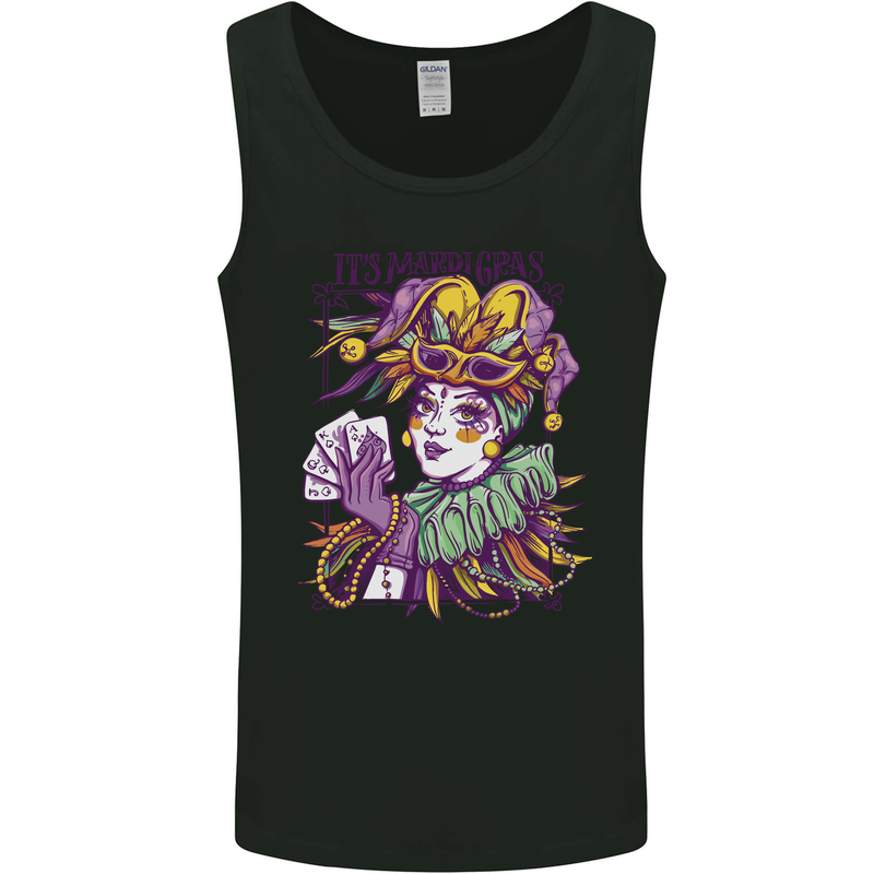 Carnival Its Mardi Gras Mens Vest Tank Top Black