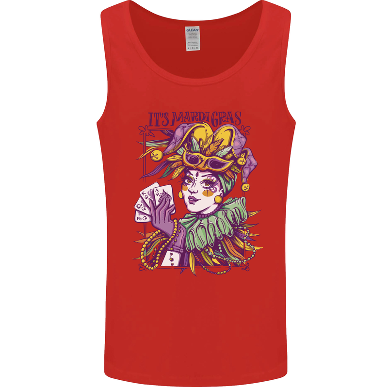 Carnival Its Mardi Gras Mens Vest Tank Top Red