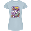 Carnival Its Mardi Gras Womens Petite Cut T-Shirt Light Blue