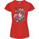Carnival Its Mardi Gras Womens Petite Cut T-Shirt Red
