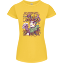 Carnival Its Mardi Gras Womens Petite Cut T-Shirt Yellow
