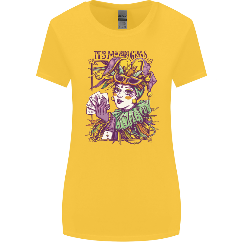 Carnival Its Mardi Gras Womens Wider Cut T-Shirt Yellow