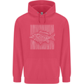 Carp Lines Fishing Fisherman Fish Angling Childrens Kids Hoodie Heliconia