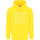 Carp Lines Fishing Fisherman Fish Angling Childrens Kids Hoodie Yellow
