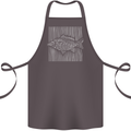 Carp Lines Fishing Fisherman Fish Angling Cotton Apron 100% Organic Dark Grey