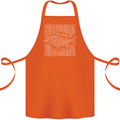 Carp Lines Fishing Fisherman Fish Angling Cotton Apron 100% Organic Orange