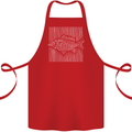 Carp Lines Fishing Fisherman Fish Angling Cotton Apron 100% Organic Red