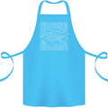 Carp Lines Fishing Fisherman Fish Angling Cotton Apron 100% Organic Turquoise