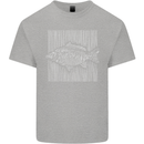 Carp Lines Fishing Fisherman Fish Angling Kids T-Shirt Childrens Sports Grey