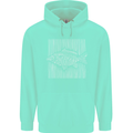 Carp Lines Fishing Fisherman Fish Angling Mens 80% Cotton Hoodie Peppermint